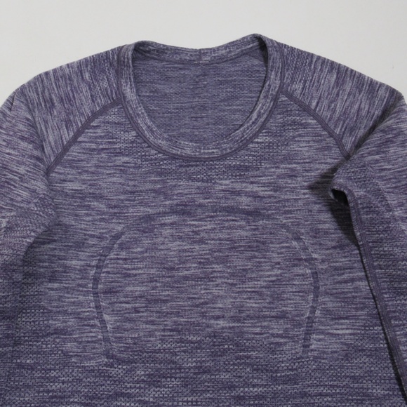 Lululemon Run Swiftly Tech Long Sleeve Crew Space Dye Heathered Cadet Blue 6 - Picture 2 of 12